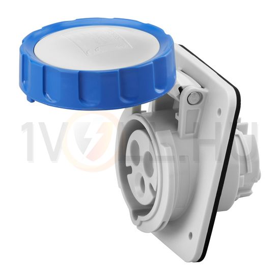 Ipari dugalj beépíthető 2P+E 230V(50+60Hz) kék ferde 16A IP67 műanyag 6h-pozíció IEC309HP GEWISS - GW62227H