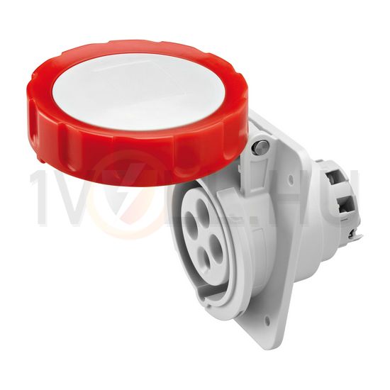 Ipari dugalj beépíthető 3P+E 400V(50+60Hz) piros ferde 32A IP67 műanyag IEC309HP GEWISS - GW62242H