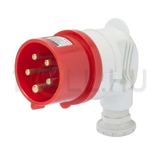 Ipari dugvilla lengő 3P+N+E pipa 16A 380-415V(50+60Hz) piros IP44 műanyag IEC309HP GEWISS - GW60090
