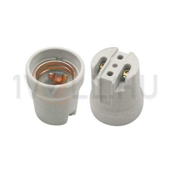 Izzólámpa foglalat 4A E27 Edison-menetes porcelán szürke HLDR-E27 KANLUX - 2160