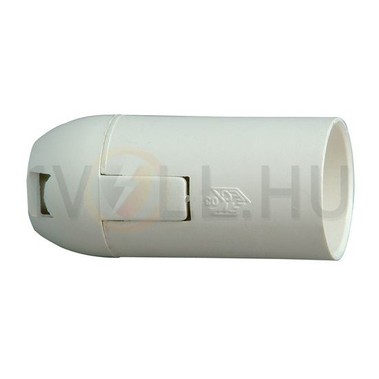 Izzólámpa foglalat gyűrűvel E14 dugaszolható műanyag fehér Kopp - 211101008