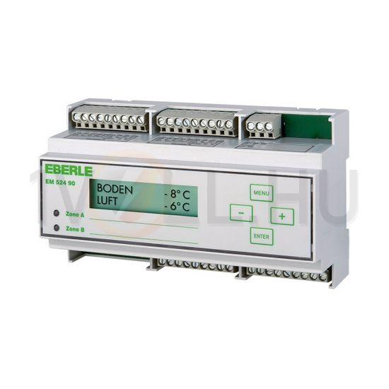 Jégmentesítő fűtés szabályozó sorolható  rámpa-/ereszhez 2zóna 16A 230-250V 50-60Hz IP20 EBERLE - 052490144100