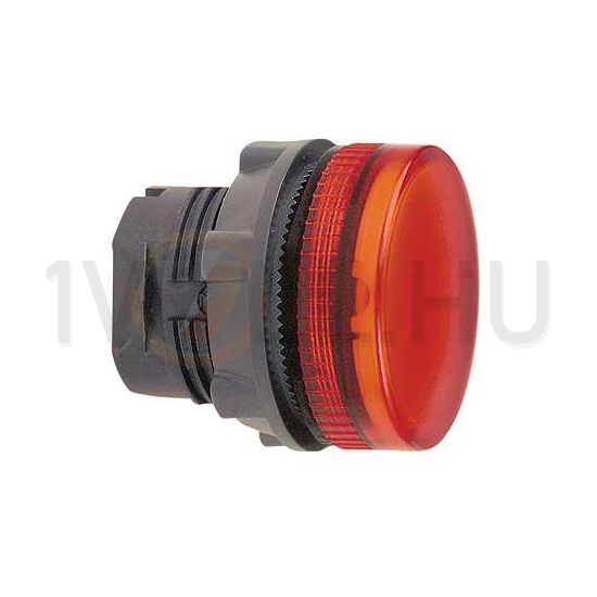Jelzőlámpa fej d22 LED-hez kerek piros magas 1-lámpa fekete IP66 Harmony XB5 Schneider - ZB5AV043