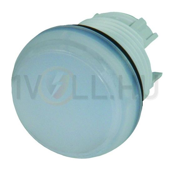 Jelzőlámpa fej kerek fehér lapos 1-lámpa króm műanyag-előlapgyűrű 22mm-átmérő IP67 M22-L-W EATON - 216771