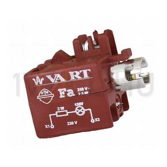 Jelzőlámpa foglalat ellenállással 6-130V/AC 6-130V/DC BA9s előlapra-rögzítés VA Elektronika - FA-oGL