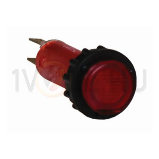 Jelzőlámpa kompakt műa. d10 1x piros 250V AC kerek lapos fényforrással L-10/230 VA Elektronika - 3811