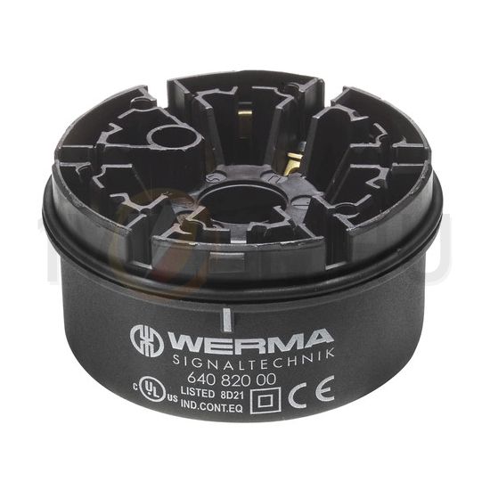 Jelzőoszlop alapmodul KombiSIGN71-hez IP65 csavaros csőtengelyes beépítés álló fekete WERMA - 64082000