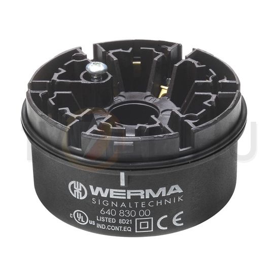 Jelzőoszlop alapmodul KombiSIGN71-hez IP65 csavaros csőtengelyes beépítés fekete WERMA - 64083000