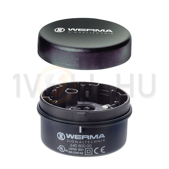 Jelzőoszlop alapmodul KombiSIGN71-hez tetővel IP65 rugószorításos tartókonzolos beépítés WERMA - 64080000