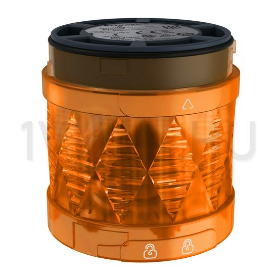 Jelzőoszlop-világítómodul folyamatos narancs 24V/AC50Hz 24V/DC LED IP65 Harmony XVU-C Schneider - XVUC25