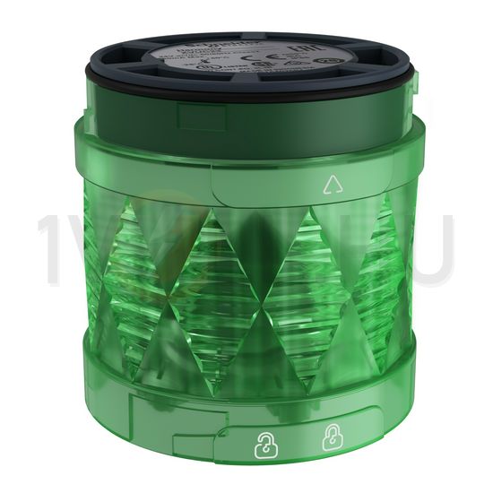 Jelzőoszlop-világítómodul folyamatos zöld 24V/AC50Hz 24V/DC LED IP65 Harmony XVU-C Schneider - XVUC23