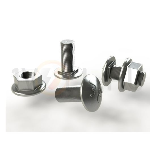 Kábeltálca-csavar (100db) M6x14mm M 6 14mm galván/elektrolit horganyzott acél anyával B1 EZ BASOR - 204356