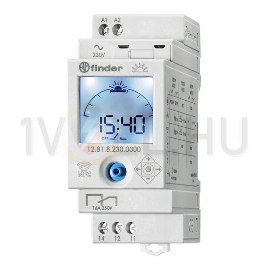Kapcsolóóra digitális 1-csatorna váltó 2TE 12.81.8.230.0000 FINDER - 128182300000
