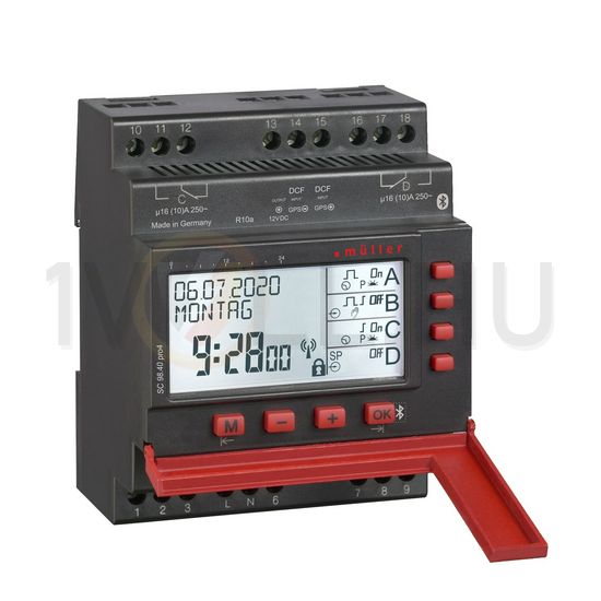 Kapcsolóóra digitális LCD bluetuth napi heti éves asztro 1 váltó 16A 4M SC 9810 pro4 Hugo Müller - SC9810