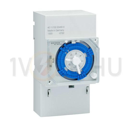 Kapcsolóóra sorolható analóg 2000W kvarc 1csatorna napi heti 3M 16A 131 420 Paladin Hugo Müller - 131420