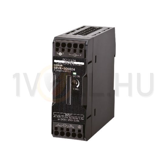 Kapcsolóüzemű DC tápegység 100-240VAC-be 90-350VDC-be 24VDC-ki 5A-ki 120W S8VK-S12024 OMRON - 669511