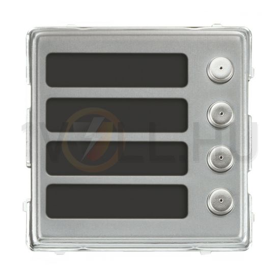 Kaputábla hívómodul 4-gomb IP42 süllyesztett téglalap alumínium nemesacél Sinthesi S2 URMET - 1148/14