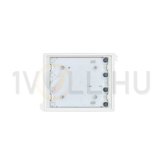 Kaputábla nyomógomb alapmodul 4-gomb süllyesztett téglalap műanyag fehér Alpha URMET - 1168/4