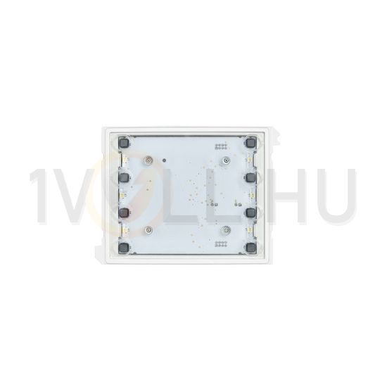 Kaputábla nyomógomb alapmodul 8-gomb süllyesztett téglalap nemesacél fehér Alpha URMET - 1168/8