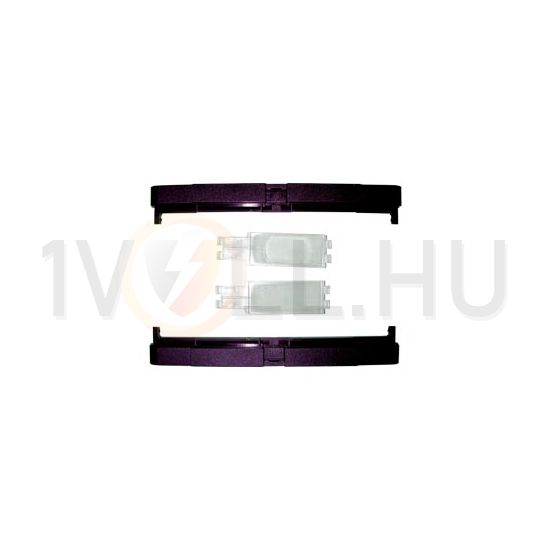 Kaputábla takaró előlap alsó-felső 2-soros táblához 2-egység falonkívüli műanyag fekete 925 URMET - 725/754