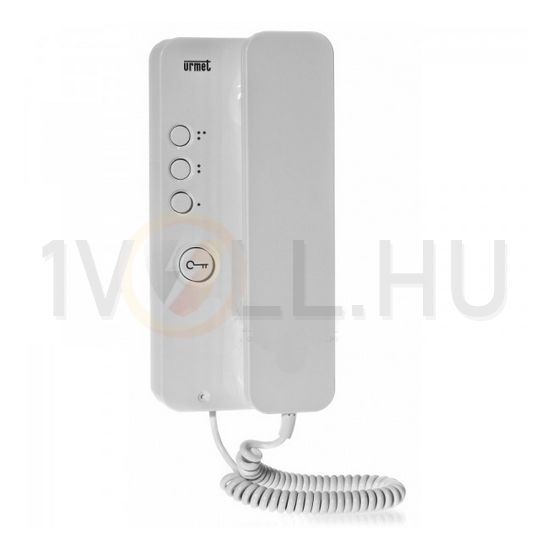 Kaputelefon audio lakáskészülék 1+n 3gomb falonkívüli fehér világítás/ajtónyitó Miro URMET - 1150/35