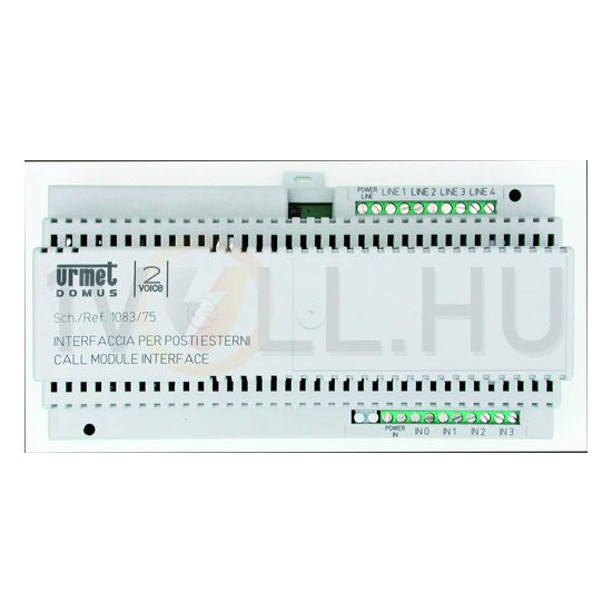 Kaputelefon hívómodul interfész 2Voice bővítő 2-erű kalapsínre URMET - 1083/75
