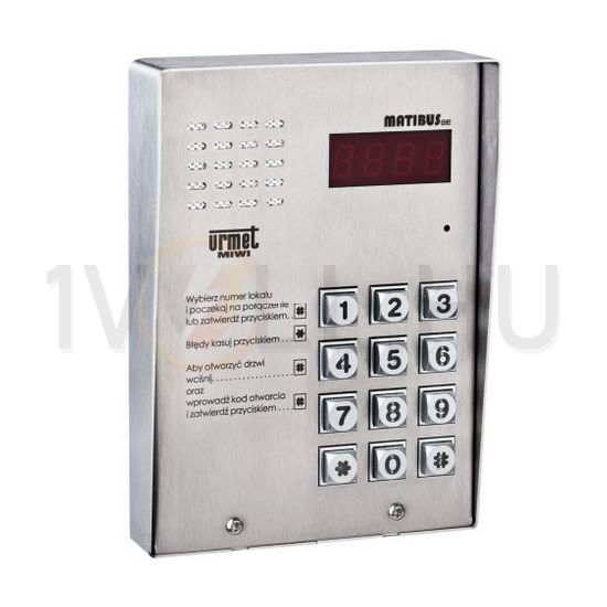 Kaputelefon kaputábla audió 100lakás kódzár digitális esővédővel falonkívüli Matibus SE MIWI - 1052/100D