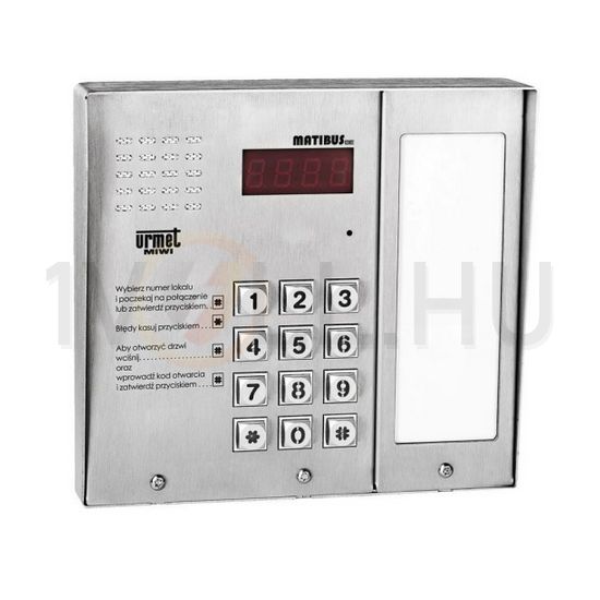 Kaputelefon kaputábla audió 100lakás kódzár infomodul digitális esővédő 2-erű Matibus SE MIWI - 1052/101D