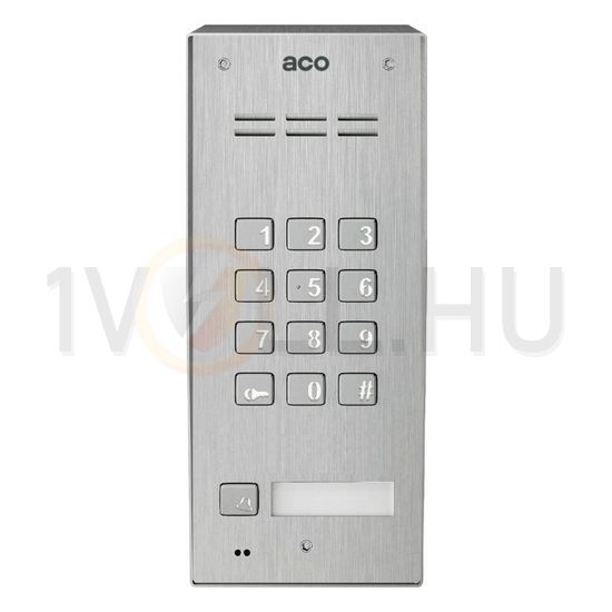 Kaputelefon kaputábla audió 1lakás RFID falonkívüli 2-erű 1hívógomb nemesacél moduláris ACO - FAM-P-1NPZSACC NT