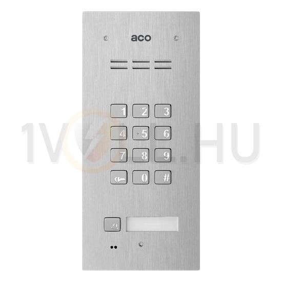 Kaputelefon kaputábla audió 1lakás RFID süllyesztett 2-erű 1hívógomb nemesacél moduláris ACO - FAM-P-1NPZSACC