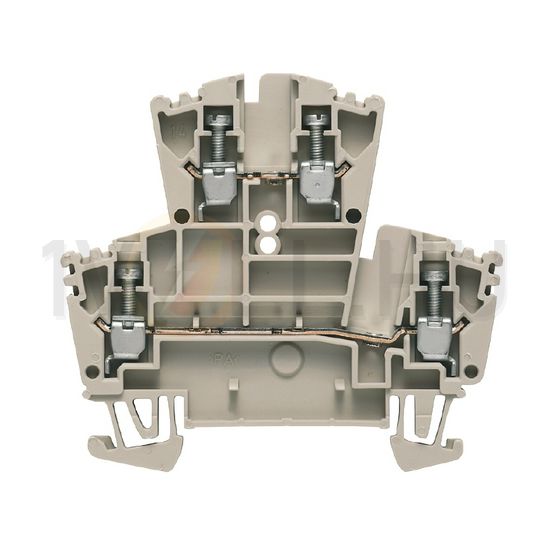 Átmenő sorkapocs 2,5mm2 TS35 2-szintes 24A 0.5-2.5mm2 bézs csavaros WDK 2.5 Weidmüller - 1021500000