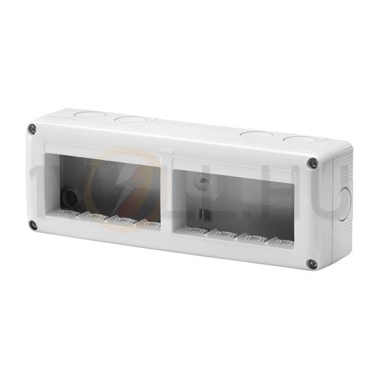 System szerelvénydoboz 2X4M 2-egység vízszintes szürke műanyag IP40 27Combi GEWISS - GW27006