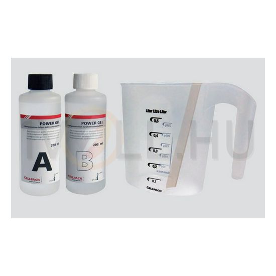 Kiöntőgél 2komponensű szilikon alapú rugalmas keverőedénnyel 1000g Power Cellpack - 335121