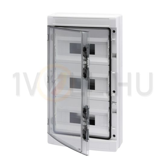 Kiselosztó 2xPE/N UV-álló DC1000V 3x 12M falonkívüli szürke IP65 átlátszó kivágott 40CDK GEWISS - GW40105BD