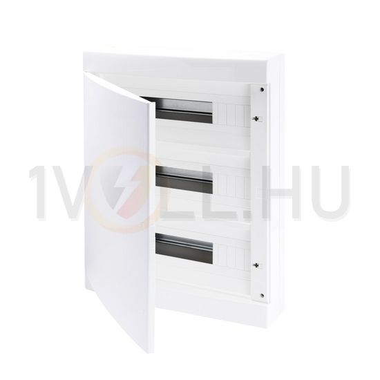 Kiselosztó 2xPE/N műanyag 3x 18M falonkívüli fehér IP40 teli ajtó 40CD GEWISS - GW40071BD