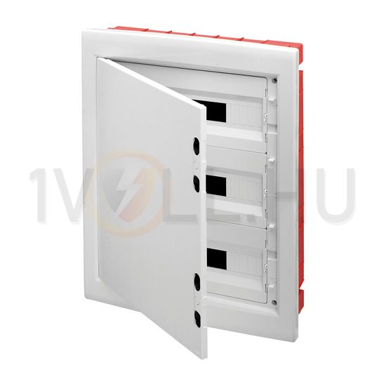 Kiselosztó 2xPE/N műanyag 3x 18M süllyesztett fehér IP40 teli ajtó 40CDi GEWISS - GW40890BD