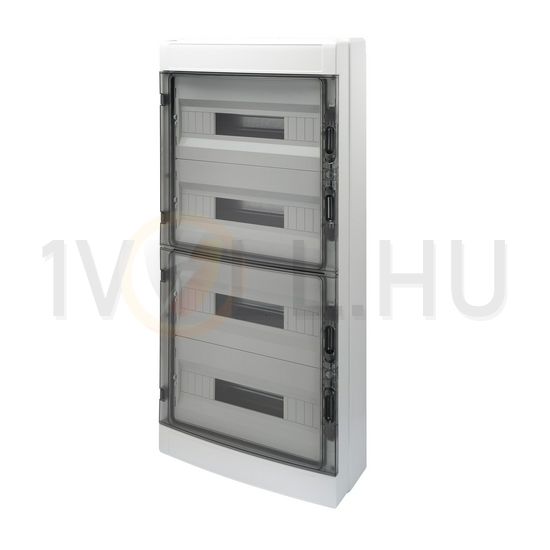 Kiselosztó 2xPE/N UV-álló DC1000V 4x 18M falonkívüli szürke IP65 átlátszó kivágott 40CDK GEWISS - GW40109BD