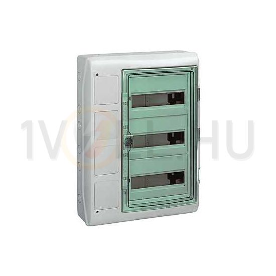 4-dugaljhellyel 4-dugajhellyel 3x 12M falonkívüli szürke IP65 átlátszó teli ajtó Kaedra Schneider - 13440