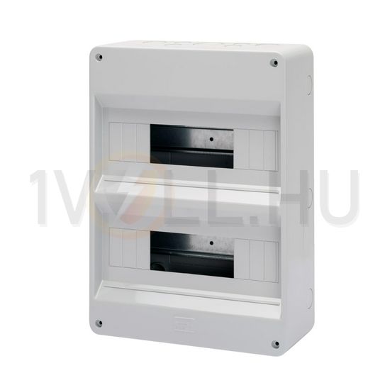 Kiselosztó ajtó nélkül +2M műanyag 2x 12M falonkívüli szürke IP40 kivágott 40CDK GEWISS - GW40030