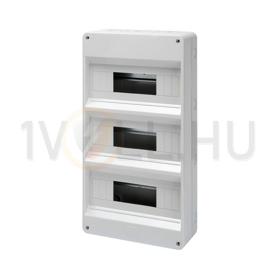 Kiselosztó ajtó nélkül +3M műanyag 3x 12M falonkívüli szürke IP40 kivágott 40CDK GEWISS - GW40032