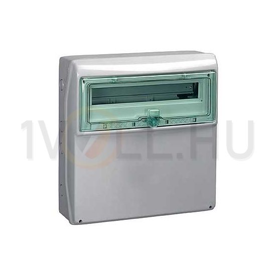 Kiselosztó készülékhelyekkeel műanyag 1x 12M falonkívüli szürke IP65 ajtó Kaedra Schneider - 13192