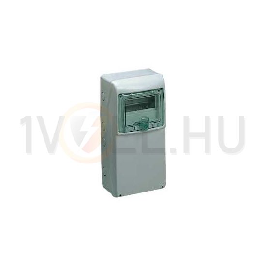 Kiselosztó készülékhelyekkeel műanyag 1x 8M falonkívüli szürke IP65 ajtó Kaedra Schneider - 13190