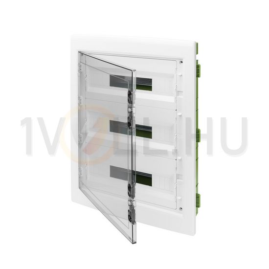 Kiselosztó 3x 18M üreges falba fehér IP40 átlátszó kivágott ajtó 40CDi GEWISS - GW40610PM