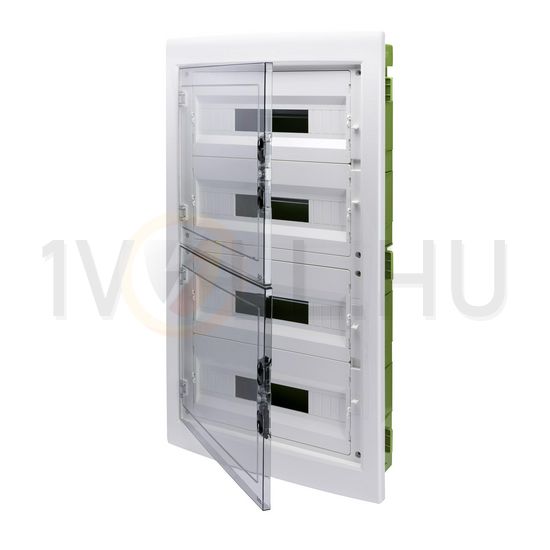 Kiselosztó 4x 18M üreges falba fehér IP40 átlátszó kivágott ajtó 40CDi GEWISS - GW40611PM
