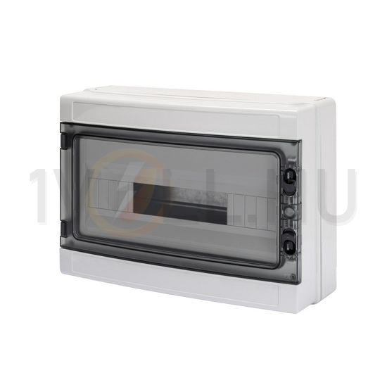 Kiselosztó PE/N UV-álló DC1000V 1x 18M falonkívüli szürke IP65 átlátszó kivágott 40CDK GEWISS - GW40106BS