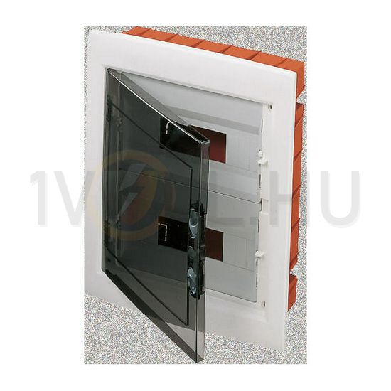 Kiselosztó PE/N műanyag 2x 12M süllyesztett fehér IP40 átlátszó kivágott ajtó 40CDi GEWISS - GW40606BS