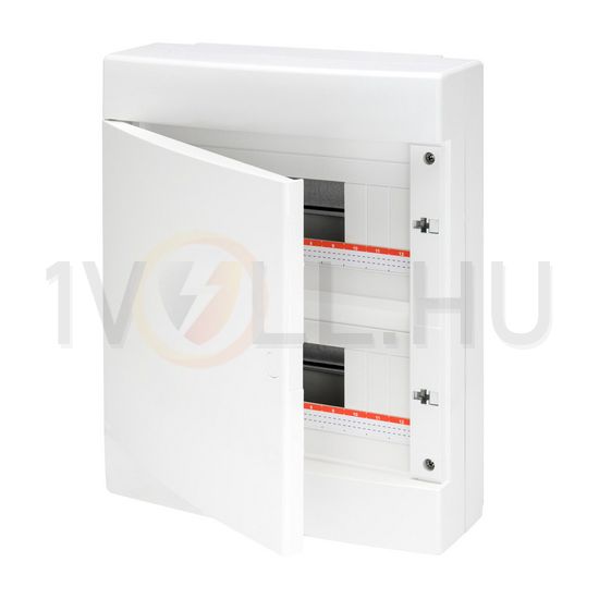 Kiselosztó PE/N műanyag 2x 18M falonkívüli fehér IP40 teli ajtó 40CD GEWISS - GW40069BS
