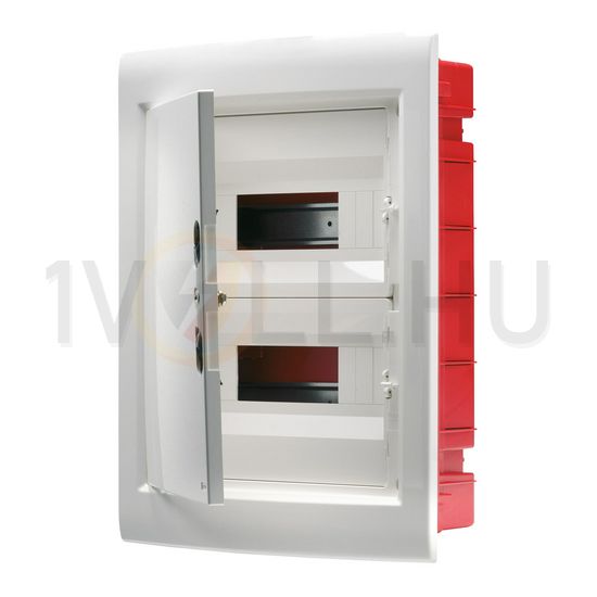 Kiselosztó PE/N műanyag 2x 18M süllyesztett fehér IP40 teli ajtó 40CDi GEWISS - GW40889BS