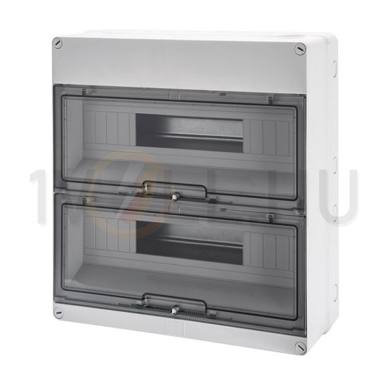 Kiselosztó PE/N sín nélkül UV-álló DC1000V 2x 18M falonkívüli szürke IP55 átlátszó 40CD GEWISS - GW40009