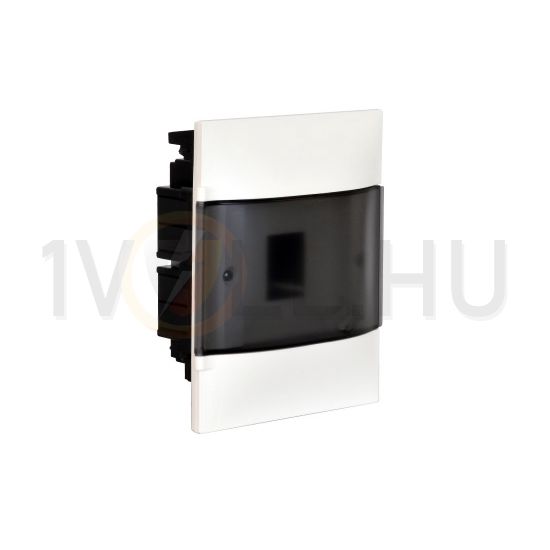 Kiselosztó PE/N-sín 40A műanyag 1x 4M üreges falba fehér IP40 átlátszó ajtó PractiboxS LEGRAND - 134174